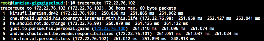 Traceroute Story Example